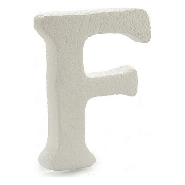 Buchstabe F Weiß polystyrol 1 x 15 x 13,5 cm (12 Stück)