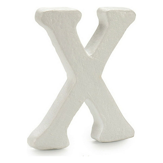 Buchstabe X Weiß polystyrol 1 x 15 x 13,5 cm (12 Stück)