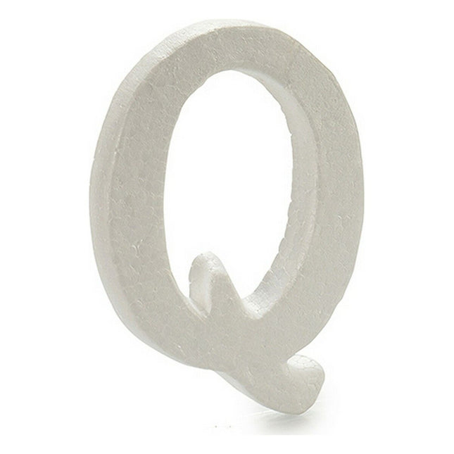 Buchstabe Q Weiß polystyrol 1 x 15 x 13,5 cm (12 Stück)