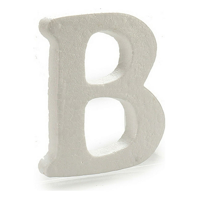 Buchstabe B Weiß polystyrol 15 x 12,5 cm (12 Stück)