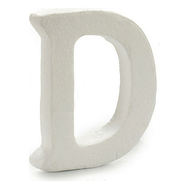 Buchstabe D Weiß polystyrol 2 x 15 x 11,5 cm (12 Stück)