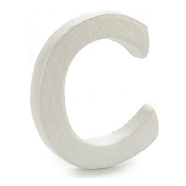 Buchstabe C Weiß polystyrol 1 x 15 x 13,5 cm (12 Stück)