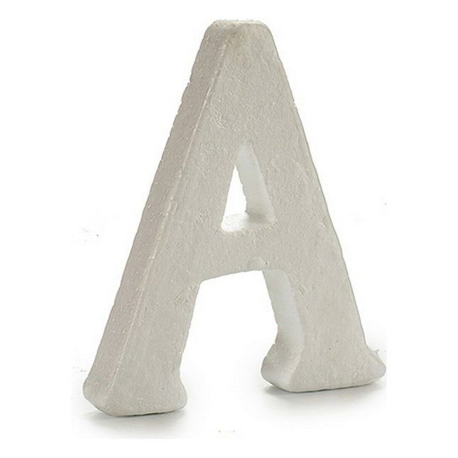 Buchstabe A Weiß polystyrol 1 x 15 x 13,5 cm (12 Stück)