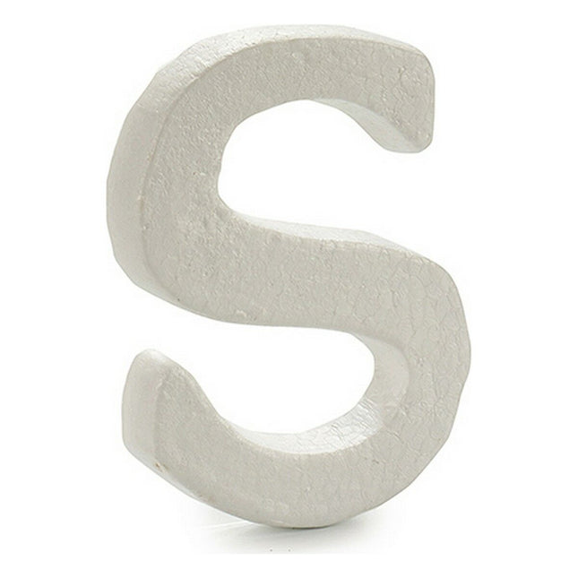 Buchstabe S Weiß polystyrol 12 x 15 x 12 cm (12 Stück)
