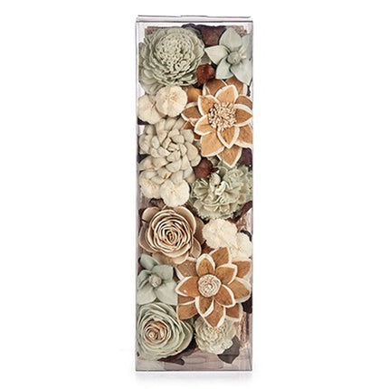 Tischdekoration Weiß Braun korb 12 x 36 x 12 cm (6 Stück)