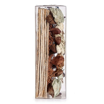 Tischdekoration Weiß Braun korb 12 x 36 x 12 cm (6 Stück)