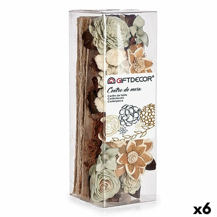 Tischdekoration Weiß Braun korb 12 x 36 x 12 cm (6 Stück)