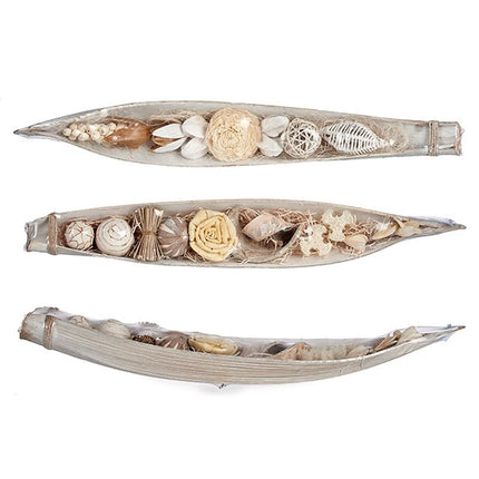 Tischdekoration Grau natürlich korb 69 x 9,5 x 9 cm (12 Stück)