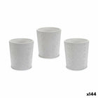 Blumentopf Muster Weiß aus Keramik 12,3 x 12 x 12,3 cm (144 Stück)