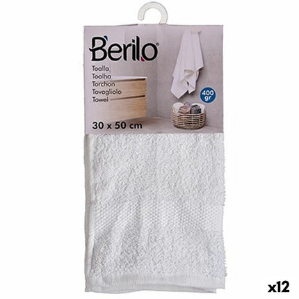 Badetuch Weiß 30 x 50 cm (12 Stück)