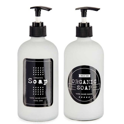 Seifenspender Weiß Glas Polypropylen 480 ml (24 Stück)