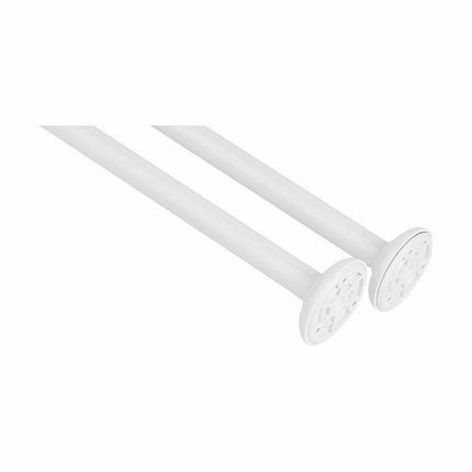 Vorhangstange Dusche Weiß Aluminium 80 cm (24 Stück)