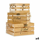 Set dekorativer Karten Natural Braun Holz (4 Stück)