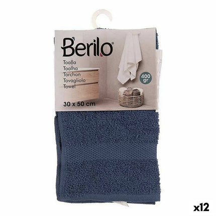 Badetuch 30 x 0,5 x 50 cm Blau (12 Stück)