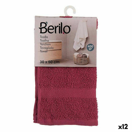 Badetuch 30 x 0,5 x 50 cm Granatrot (12 Stück)