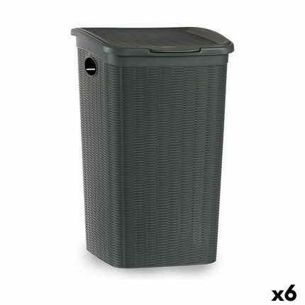 Wäschekorb Stefanplast Elegance Grau Kunststoff 50 L 36,5 x 54,5 x 38 cm (6 Stück)