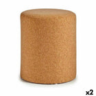 Puff Braun Kork Holz MDF 34 x 39 x 34 cm (2 Stück)