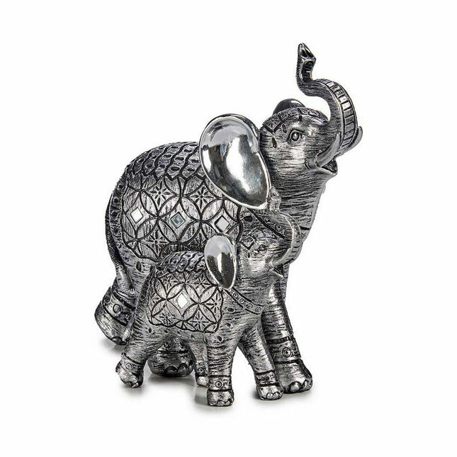 Deko-Figur Elefant Silberfarben 21,5 x 20,5 x 11 cm (6 Stück)