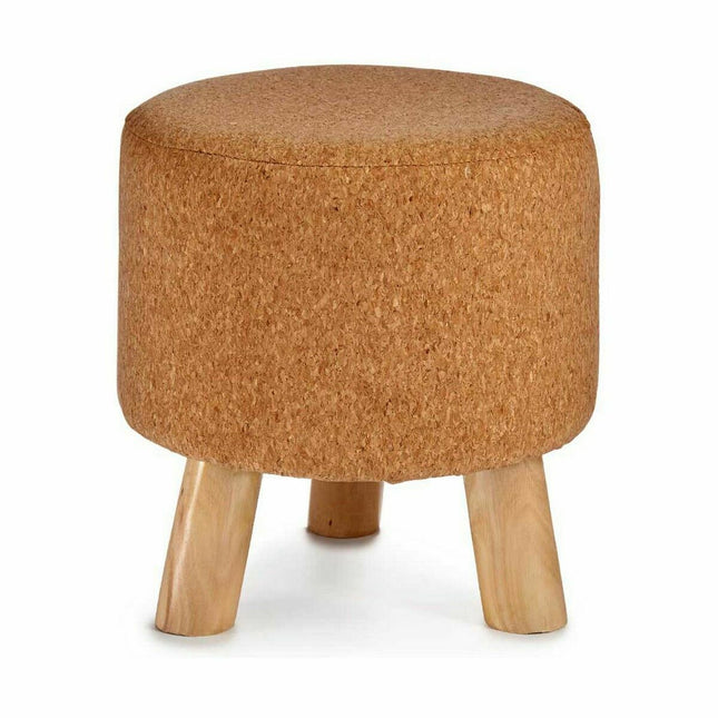 Puff Braun Kork Holz MDF 28 x 28 x 28 cm (4 Stück)