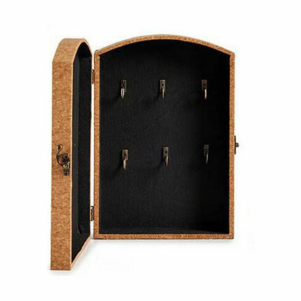 Schlüsselschrank Mandala Braun Kork Holz MDF 20 x 7,5 x 29 cm (6 Stück)