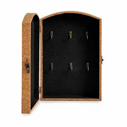 Schlüsselschrank Weltkarte Braun Kork Holz MDF 20 x 7,5 x 29 cm (6 Stück)