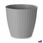 Blumentopf Stefanplast Grau Kunststoff 24 x 22,3 x 24 cm (6 Stück)