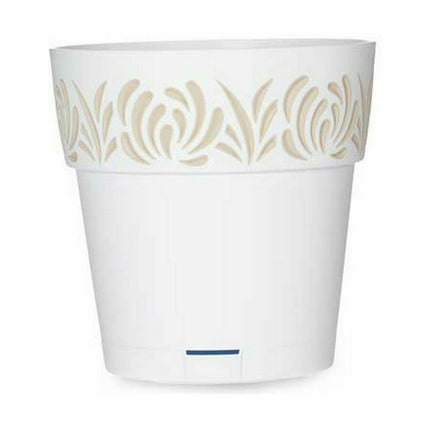 Selbstbewässernder Blumentopf Stefanplast Gaia Weiß Kunststoff 19 x 19 x 19 cm (12 Stück)
