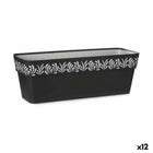 Selbstbewässerndes Pflanzgefäß Stefanplast Gaia Anthrazit Kunststoff 49,5 x 17 x 19 cm (12 Stück)