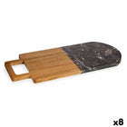 Schneidebrett Schwarz Marmor Akazienholz 18 x 1,5 x 38 cm (8 Stück)