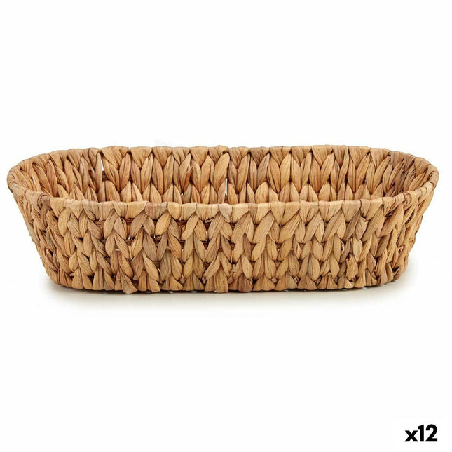 Tischdekoration Braun Metall Wasserhyazinthe 36,8 x 9,5 x 17,5 cm (12 Stück)