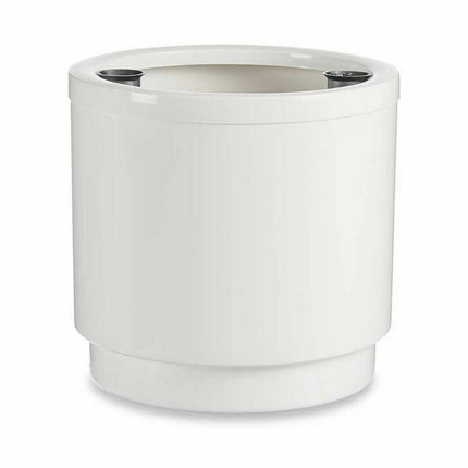 Selbstbewässernder Blumentopf Weiß Polypropylen 32 x 30,5 x 32 cm (4 Stück)
