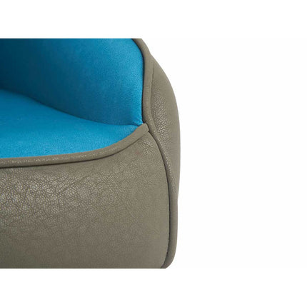 Sessel Streifen Blau Schwarz Grau Stahl 51 x 92 x 65 cm (2 Stück)