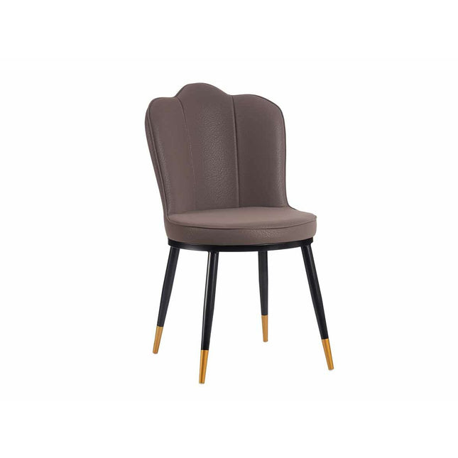 Sessel Muschel Schwarz Lila Gold Stahl 53 x 88 x 67 cm (2 Stück)