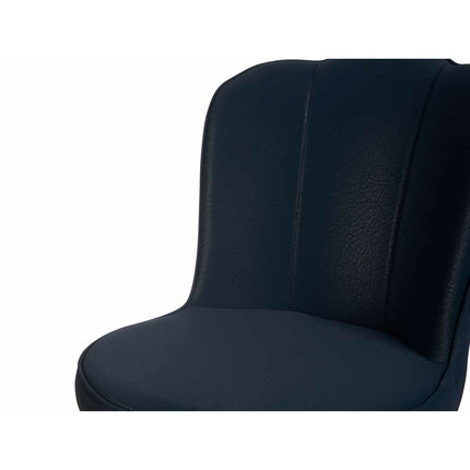Sessel Muschel Blau Schwarz Gold Stahl 53 x 58 x 67 cm (2 Stück)