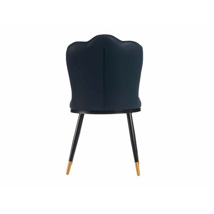 Sessel Muschel Blau Schwarz Gold Stahl 53 x 58 x 67 cm (2 Stück)