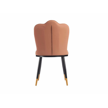 Sessel Muschel Schwarz Rosa Gold Stahl 53 x 58 x 67 cm (2 Stück)