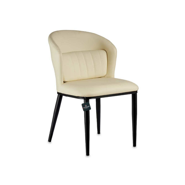 Sessel rund Schwarz Creme Stahl 51 x 83,5 x 54 cm (2 Stück)
