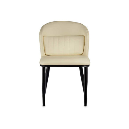Sessel rund Schwarz Creme Stahl 51 x 83,5 x 54 cm (2 Stück)