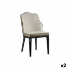Sessel Muschel Schwarz Grau Stahl 48 x 88 x 60 cm (2 Stück)