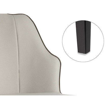 Sessel Muschel Schwarz Grau Stahl 48 x 88 x 60 cm (2 Stück)