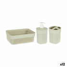 Badezimmer Set Beige Kunststoff (12 Stück)
