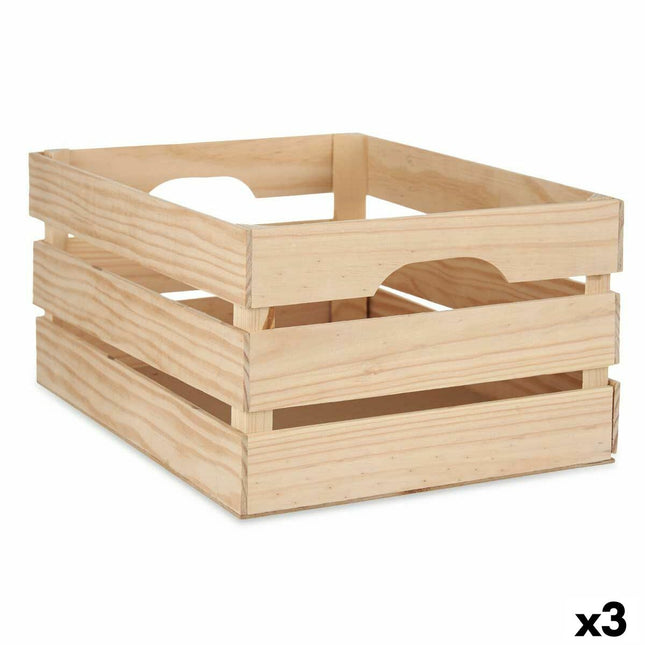 Dekorative Box Kiefernholz 31 x 20,2 x 41 cm (3 Stück)