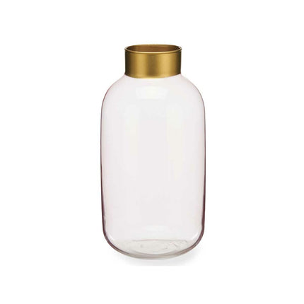 Vase Rosa Gold Glas 14,5 x 29,5 x 14,5 cm (6 Stück)