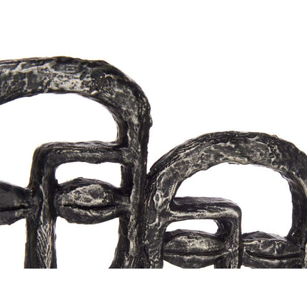 Deko-Figur Gesicht Schwarz 27 x 32,5 x 10,5 cm (4 Stück)