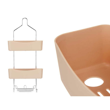 Duschaufhänger 28 x 60 x 14 cm Beige Metall Kunststoff (6 Stück)