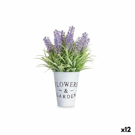 Dekorationspflanze Lavendel Metall Kunststoff 10 x 22 x 10 cm (12 Stück)