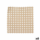 Rutschfeste Duschmatte Beige PVC 54 x 54 x 1 cm (6 Stück)