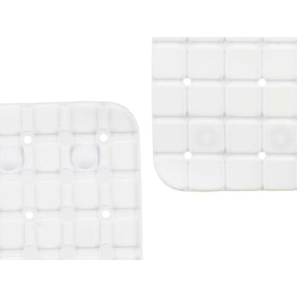 Rutschfeste Duschmatte Bilder Weiß PVC 67,7 x 38,5 x 0,7 cm (6 Stück)