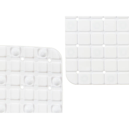 Rutschfeste Duschmatte Bilder Weiß PVC 50,3 x 50,3 x 0,7 cm (6 Stück)
