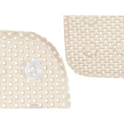 Rutschfeste Duschmatte Beige PVC 53 x 52,5 x 1 cm (6 Stück)